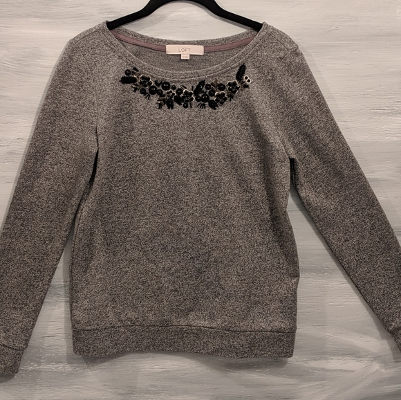LOFT Tops - Loft Long Sleeve Beaded Top